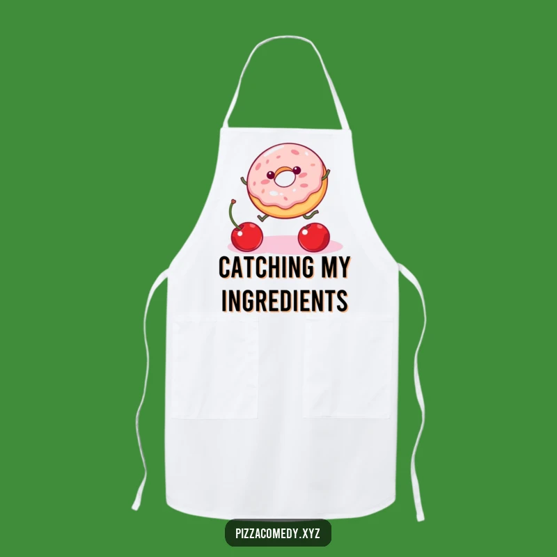 Funny Donut Cherry Apron: Kitchen Fun, Protect Your Clothes, Perfect Funny Gift!