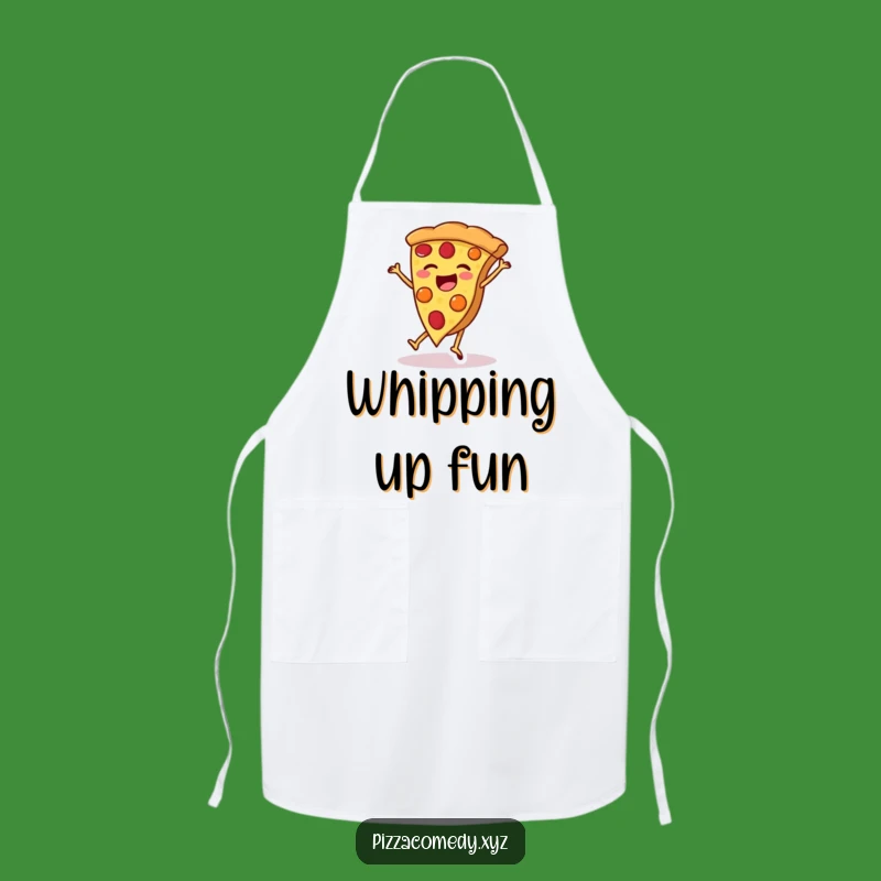 Funny Pizza Cartwheel Apron: Cheerful Kitchen Fun, Perfect Funny Gift