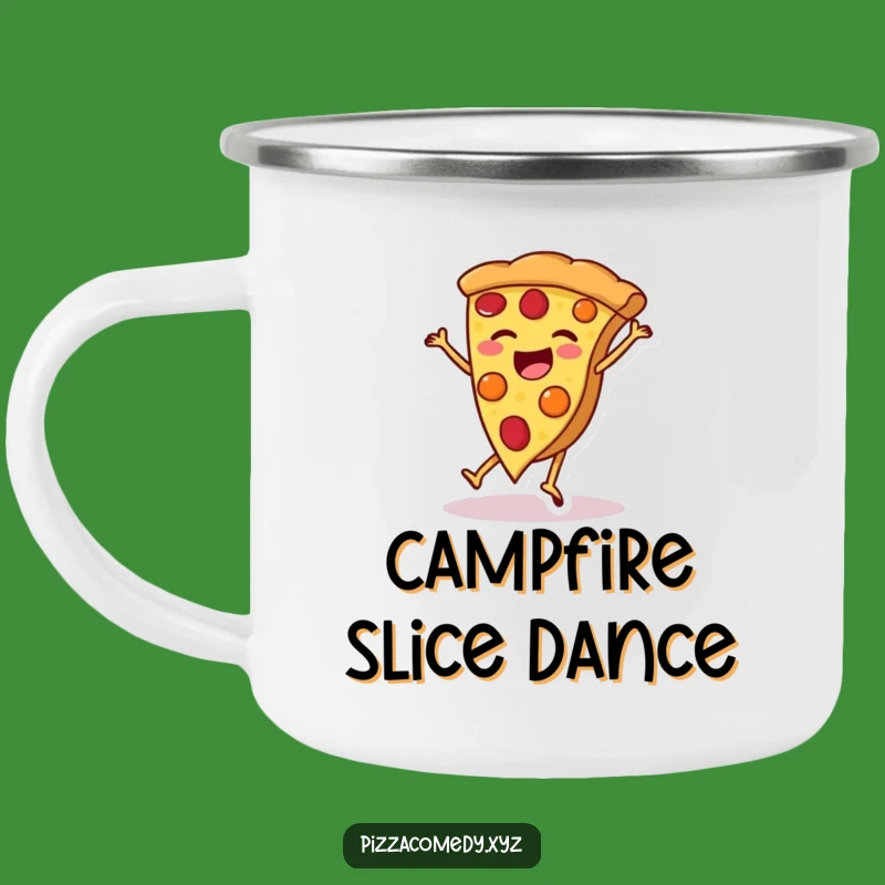 Funny Pizza Cartwheel Camping Mug: Durable Fun, Perfect Funny Gift Outdoors