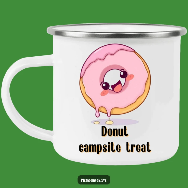 Funny Donut Somersault Camping Mug: Sweet Sips for Outdoor Adventures