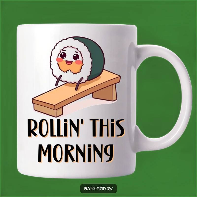 Funny Sushi Roll Mug - Slipping & Sliding Fun Gift