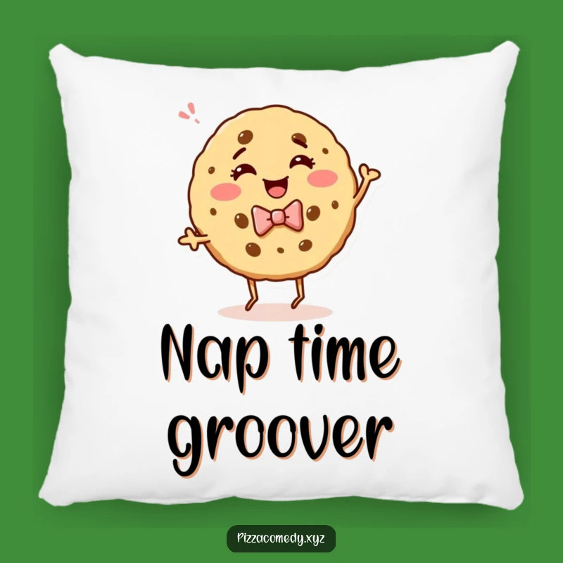 Funny Cookie Dance Pillow: Soft Giggling Bow Tie Cookie, Cozy & Hilarious Funny Gift