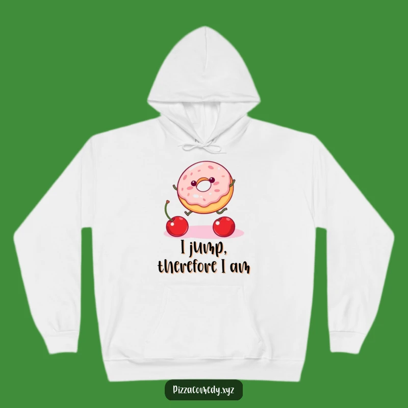 Funny Wobbly Donut Hoodie: Comfy Cherry Chase Apparel, Ideal Funny Gift!