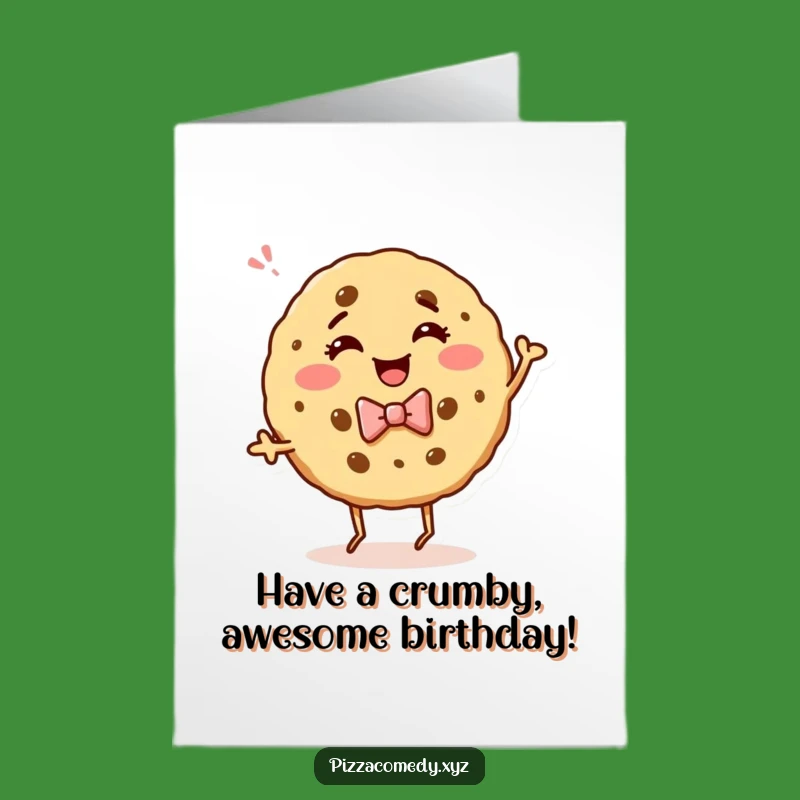 Free Printable Birthday Card: Giggling Cookie Dancing Downloadable, Perfect Joyful Gift!