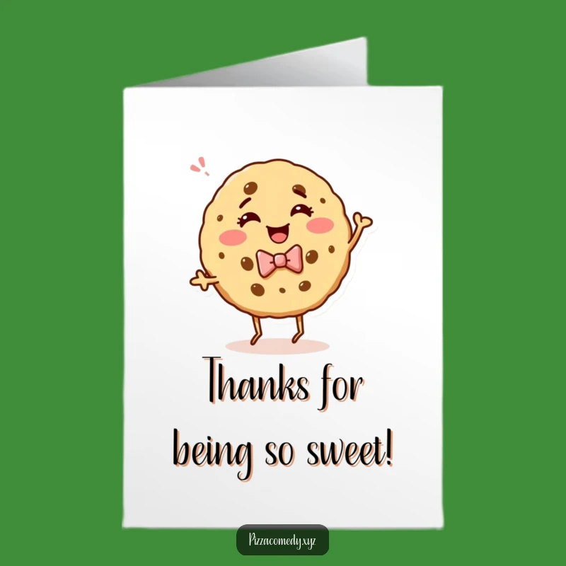 Free Printable Thank You Card: Giggling Cookie Dancing Downloadable, Express Thanks Fun!