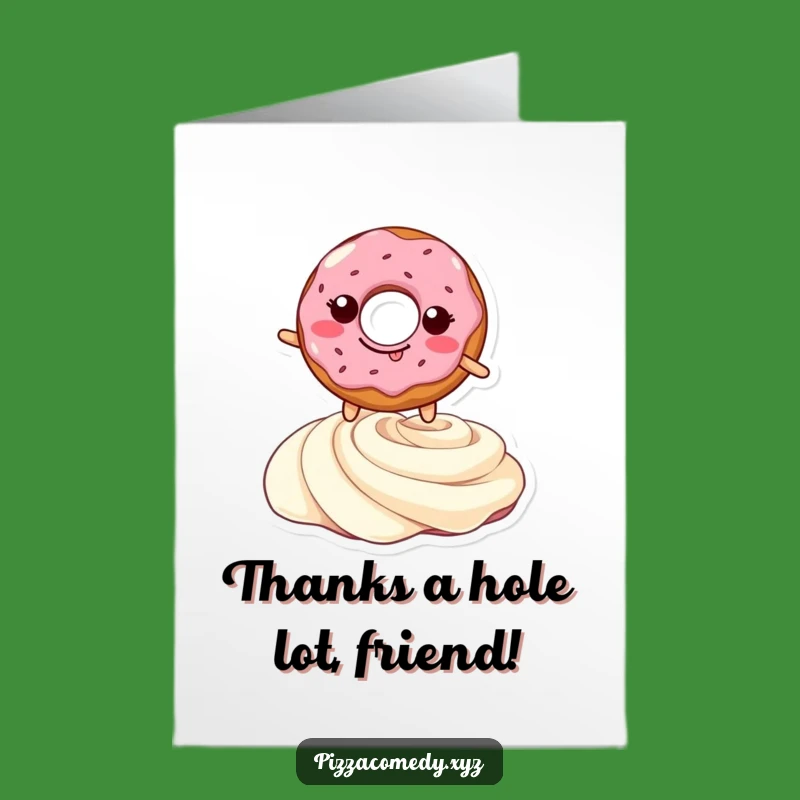Free Printable Thank You Card: Funny Doughnut Leap Downloadable, Express Gratitude DIY!