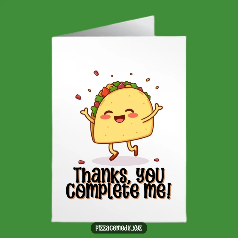 Free Printable Thank You Card: Dancing Taco, Fun Downloadable Giift for Gratitude!