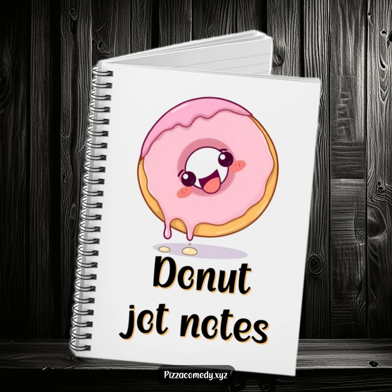 Funny Donut Notebook: A giggling donut with frosting dripping slightly doing a playful somersault, for joyful writing.