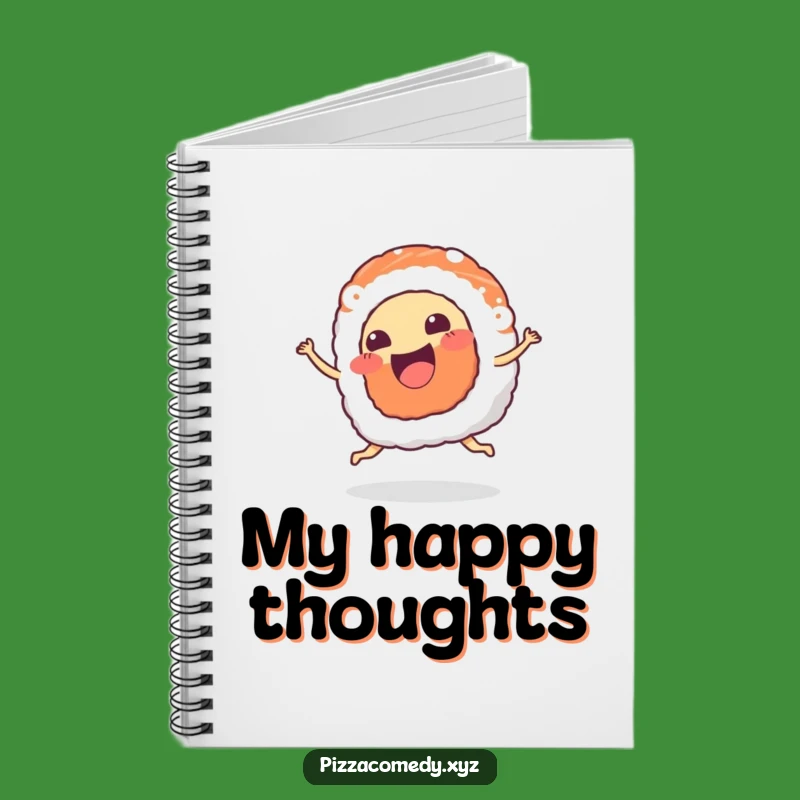 Funny Sushi Dance Notebook - Happy Wiggle Foodie Journal Gift