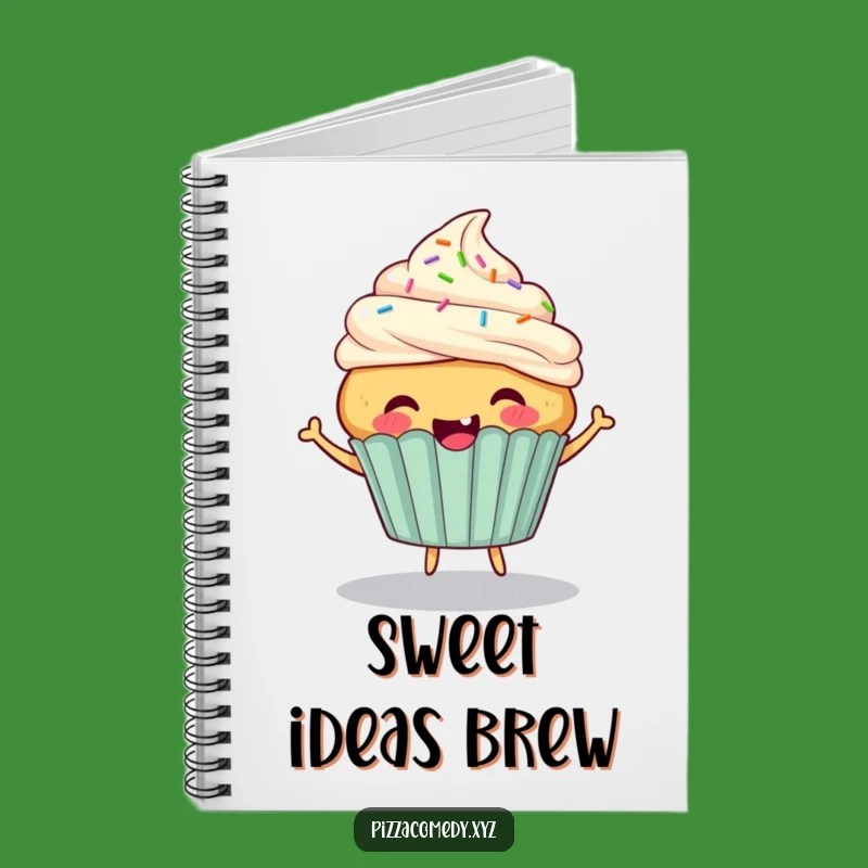 Funny Cupcake Bounce Notebook: Jot Down Sweet Ideas With Energy