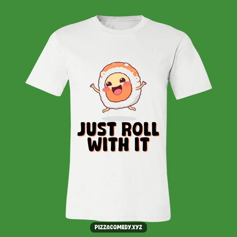 Funny Sushi Dance T-Shirt - Happy Wiggle Foodie Tee Gift
