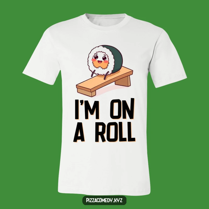 Funny Sushi Roll T-Shirt - Sliding Fun Tee Gift