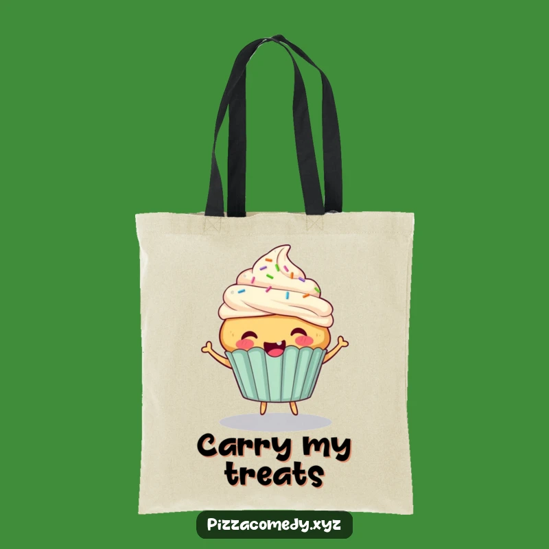 Funny Cupcake Bounce Tote Bag: Carry Your Sweetness and Style