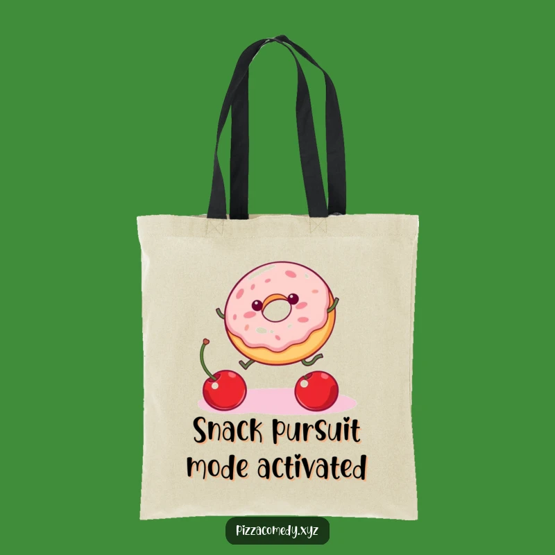 Funny Donut Cherry Tote Bag: Stylish Accessory for a Hilarious Funny Gift!